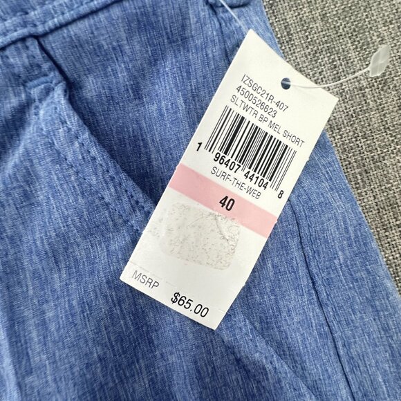 NEW‎ IZOD Mens Beach Performance Shorts Blue 40 Waist Classic Fit Quick Dry $65 - Picture 2 of 10